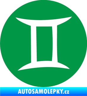 Samolepka Blíženci 001 - horoskop zelená