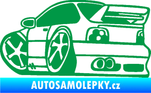 Samolepka BMW e46 karikatura levá zelená