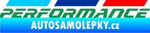 Samolepka BMW M Performance nad sebou zelená