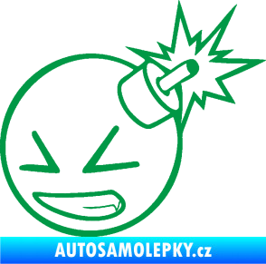 Samolepka Bomba 005 levá JDM styl zelená