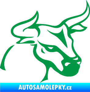 Samolepka Býk 005 pravá zelená