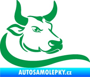 Samolepka Býk 008 pravá zelená