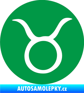 Samolepka Býk zvěrokruh 001 - horoskop zelená