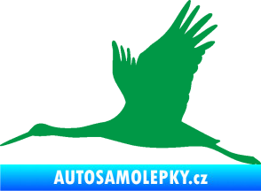 Samolepka Čáp 002 levá zelená