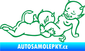 Samolepka Čertíci 003 pravá zelená