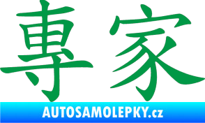 Samolepka Čínský znak Expert zelená