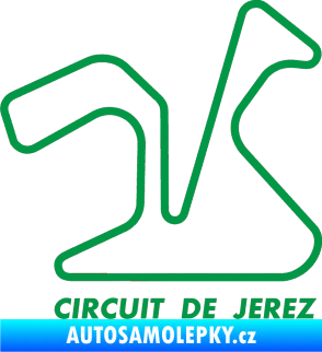 Samolepka Okruh Circuito de Jerez zelená