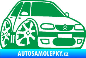 Samolepka Citroen saxo karikatura pravá zelená
