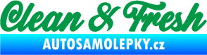 Samolepka Clean & Fresh nápis zelená