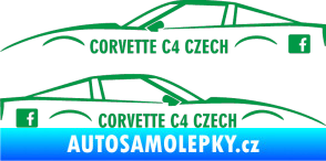 Samolepka Corvette C4 FB zelená