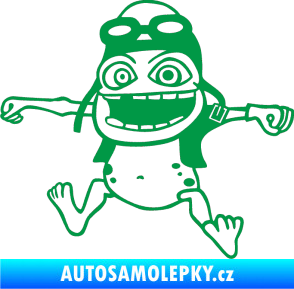 Samolepka Crazy frog levá zelená
