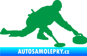 Samolepka Curling 003 pravá zelená