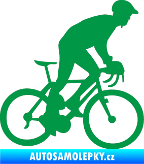 Samolepka Cyklista 003 pravá zelená