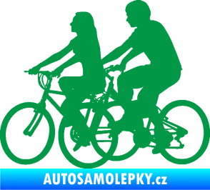 Samolepka Cyklisté 001 levá pár zelená