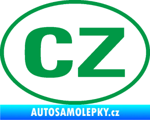 Samolepka CZ značka bez podkladu zelená