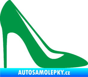 Samolepka Dámská bota 001 pravá lodička zelená