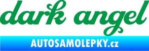 Samolepka Dark angel nápis zelená
