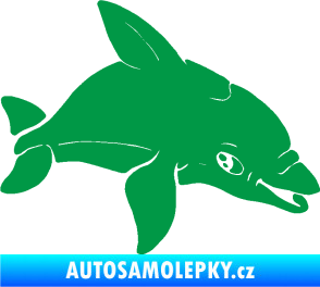 Samolepka Delfín 003 pravá zelená
