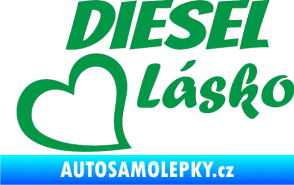 Samolepka Diesel Lásko zelená