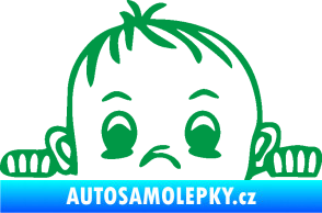 Samolepka Dítě v autě 045 levá chlapeček hlavička zelená
