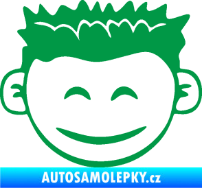 Samolepka Dítě v autě 048 pravá kluk hlavička zelená