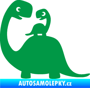 Samolepka Dítě v autě 105 levá dinosaurus zelená