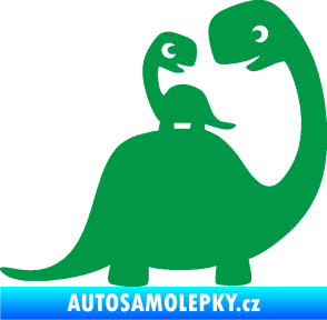 Samolepka Dítě v autě 105 pravá dinosaurus zelená