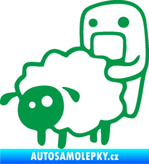 Samolepka Domo 005 levá love sheep zelená