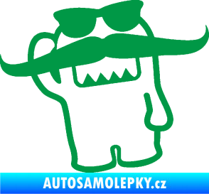 Samolepka Domo 016 levá s knírem zelená