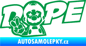 Samolepka Dope nápis s klaunem zelená