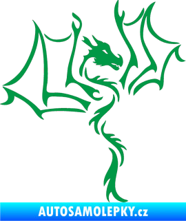 Samolepka Dragon 034 pravá zelená