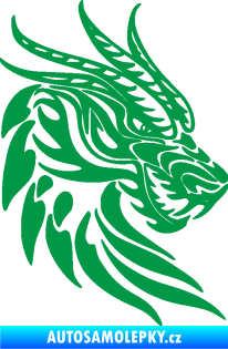 Samolepka Dragon 051 pravá dračí hlava zelená