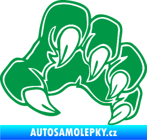Samolepka Drápy 001 pravá zelená