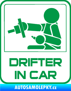 Samolepka Drifter in car 001 zelená