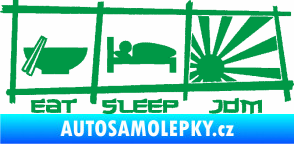 Samolepka Eat sleep JDM zelená