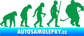 Samolepka Evoluce 003 hokej pravá zelená