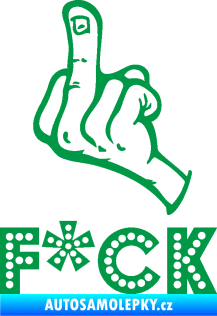 Samolepka F*CK 002  nápis  zelená