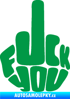 Samolepka F*ck you zelená