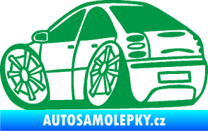 Samolepka Fiat Bravo karikatura levá zelená