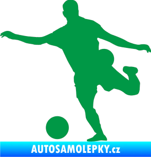 Samolepka Fotbalista 032 levá zelená