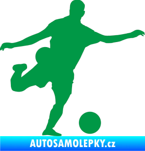 Samolepka Fotbalista 032 pravá zelená
