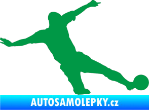 Samolepka Fotbalista 037 pravá zelená