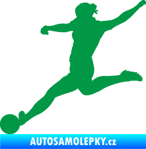 Samolepka Fotbalistka 002 levá zelená