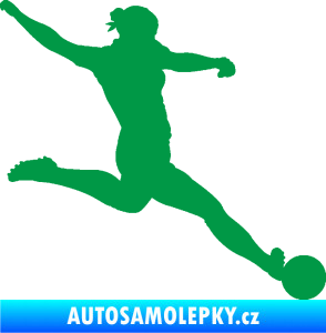 Samolepka Fotbalistka 002 pravá zelená