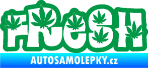 Samolepka Fresh 003 nápis s trávou zelená