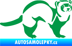 Samolepka Fretka 002 pravá zelená