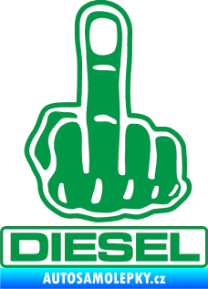 Samolepka Fuck off diesel zelená