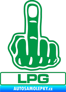 Samolepka Fuck off LPG zelená