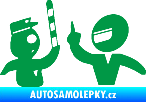 Samolepka Fuck the police 003 zelená