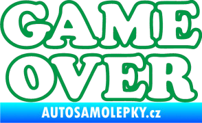 Samolepka Game over nad sebou 001 zelená
